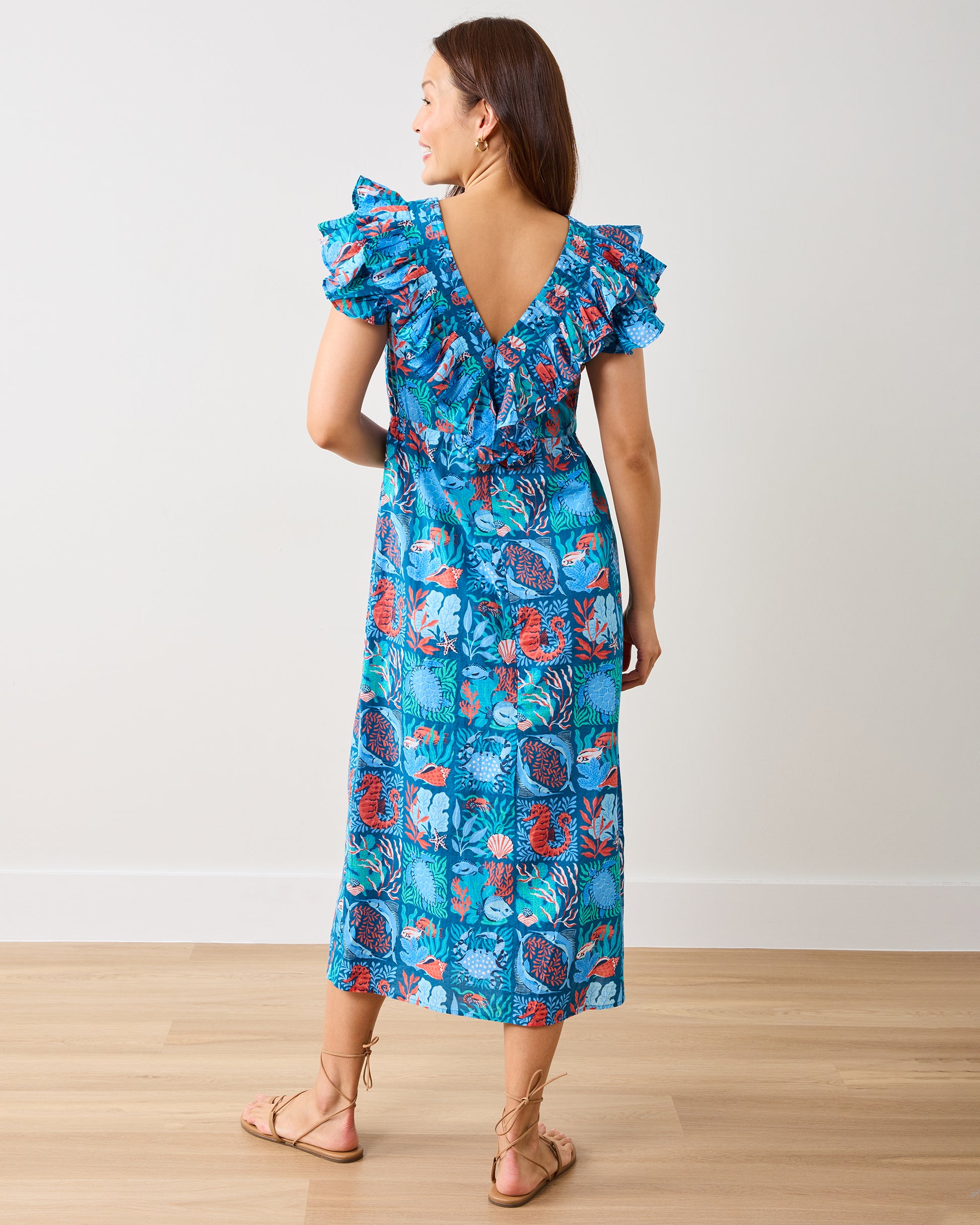 Stained Glass Sea - Lola Dress - Seaside Blue - Printfresh