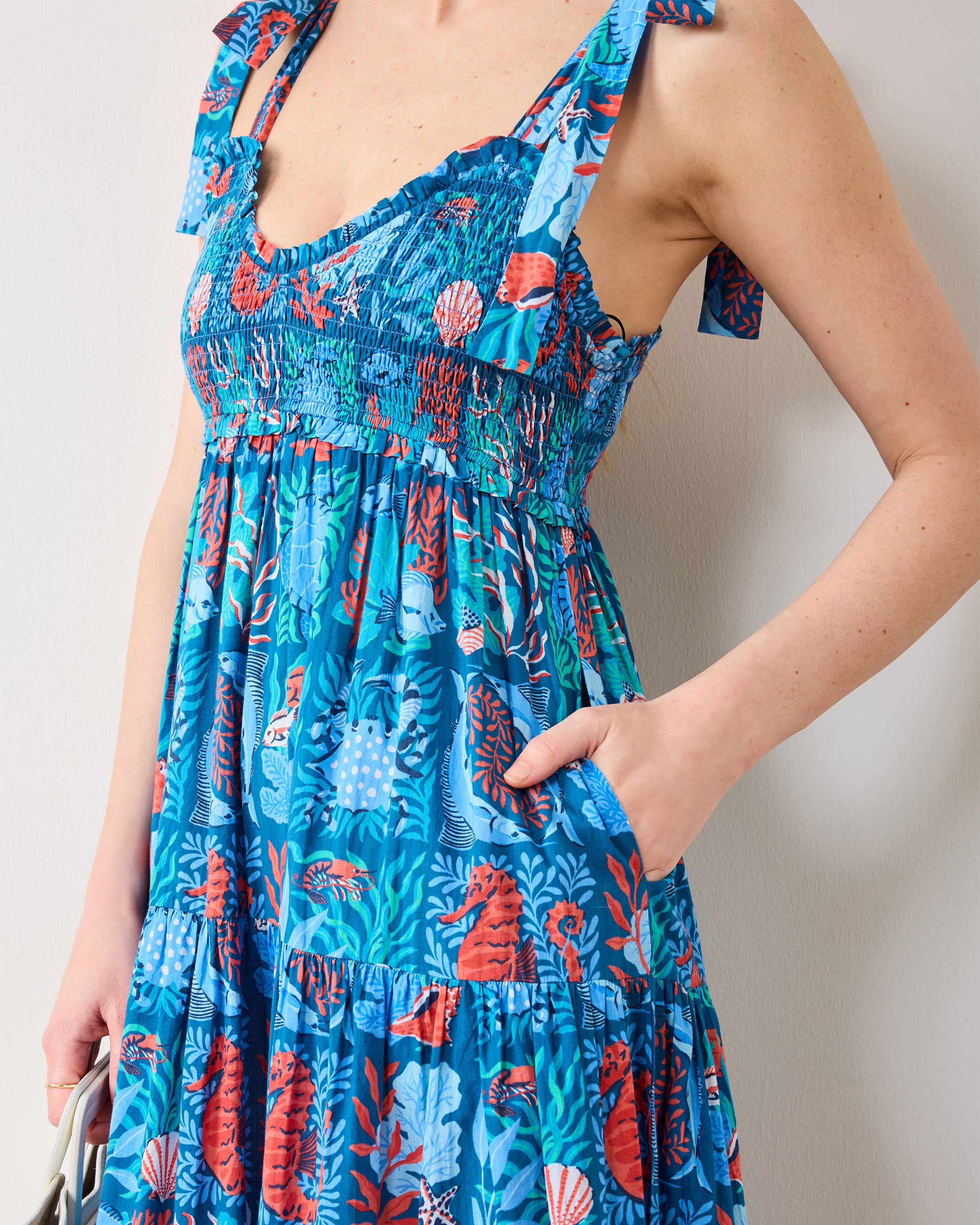 Stained Glass Sea - Siren Dress - Seaside Blue - Printfresh
