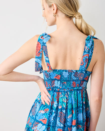 Stained Glass Sea - Siren Dress - Seaside Blue - Printfresh