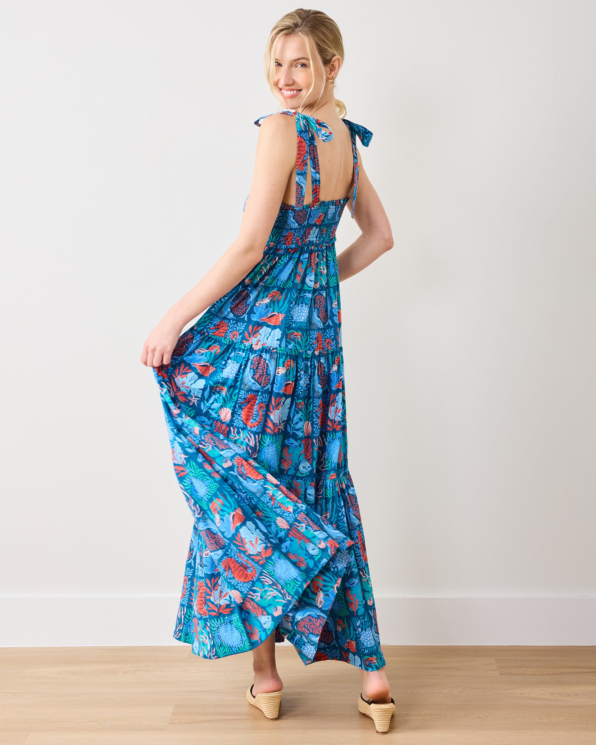 Stained Glass Sea - Siren Dress - Seaside Blue - Printfresh