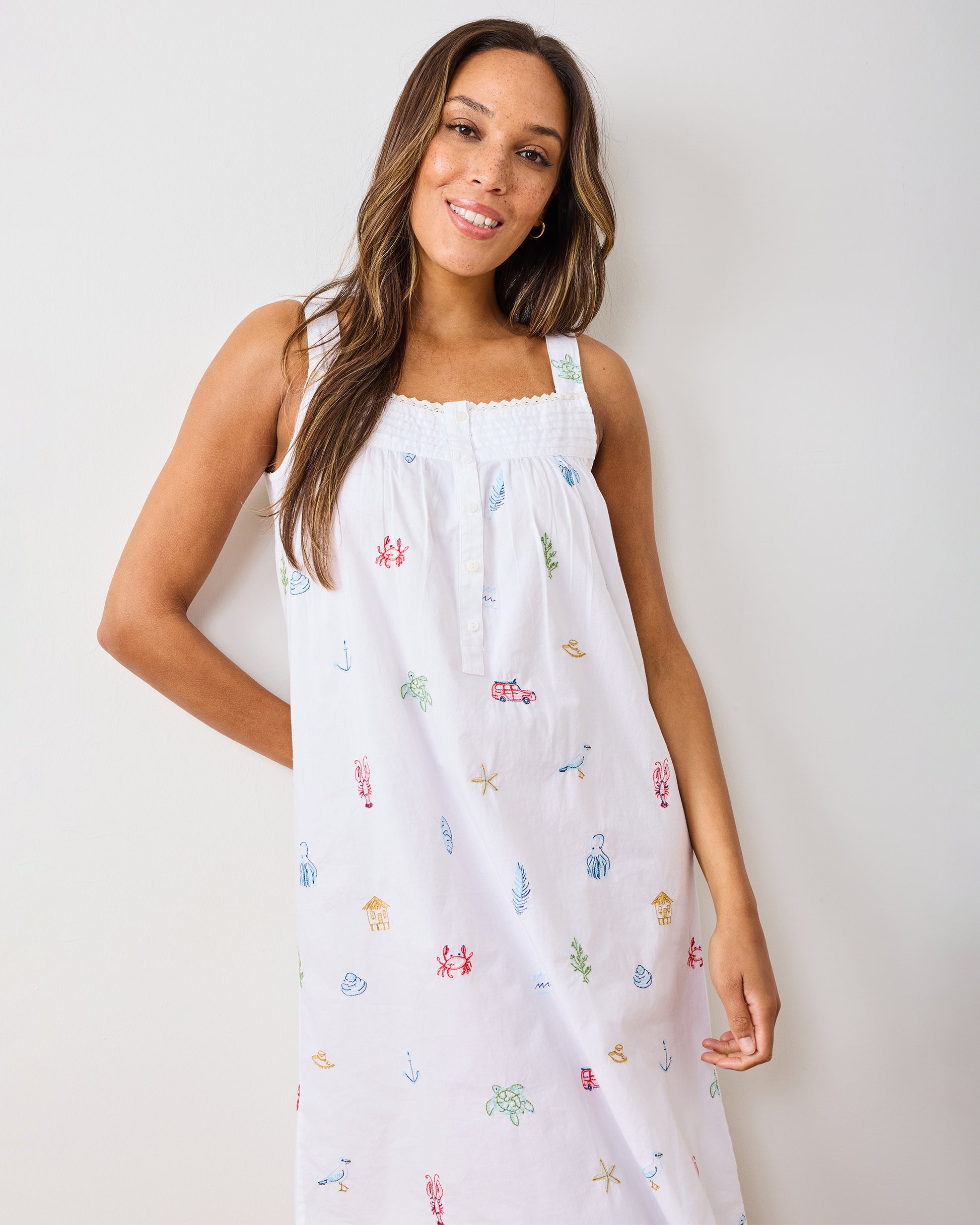 Summer Essentials - Back To Bed Nightgown - Cloud - Printfresh