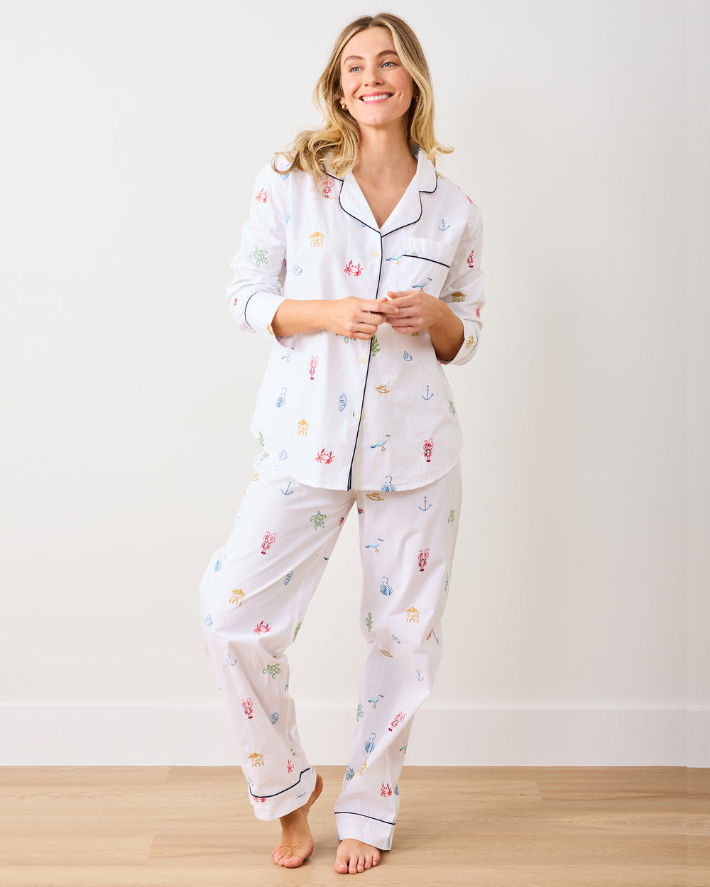 Summer Essentials - Long PJ Set - Cloud - Printfresh