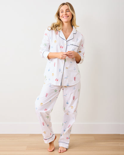 Summer Essentials - Long PJ Set - Cloud - Printfresh