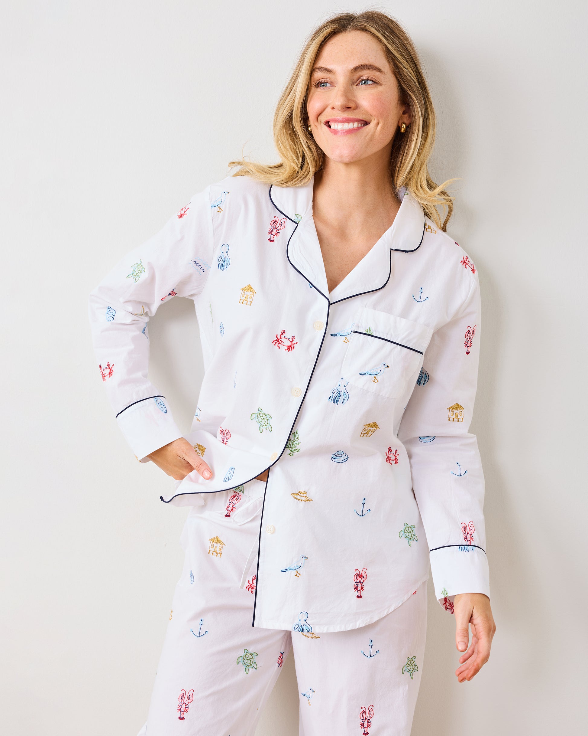 Summer Essentials - Long PJ Set - Cloud - Printfresh