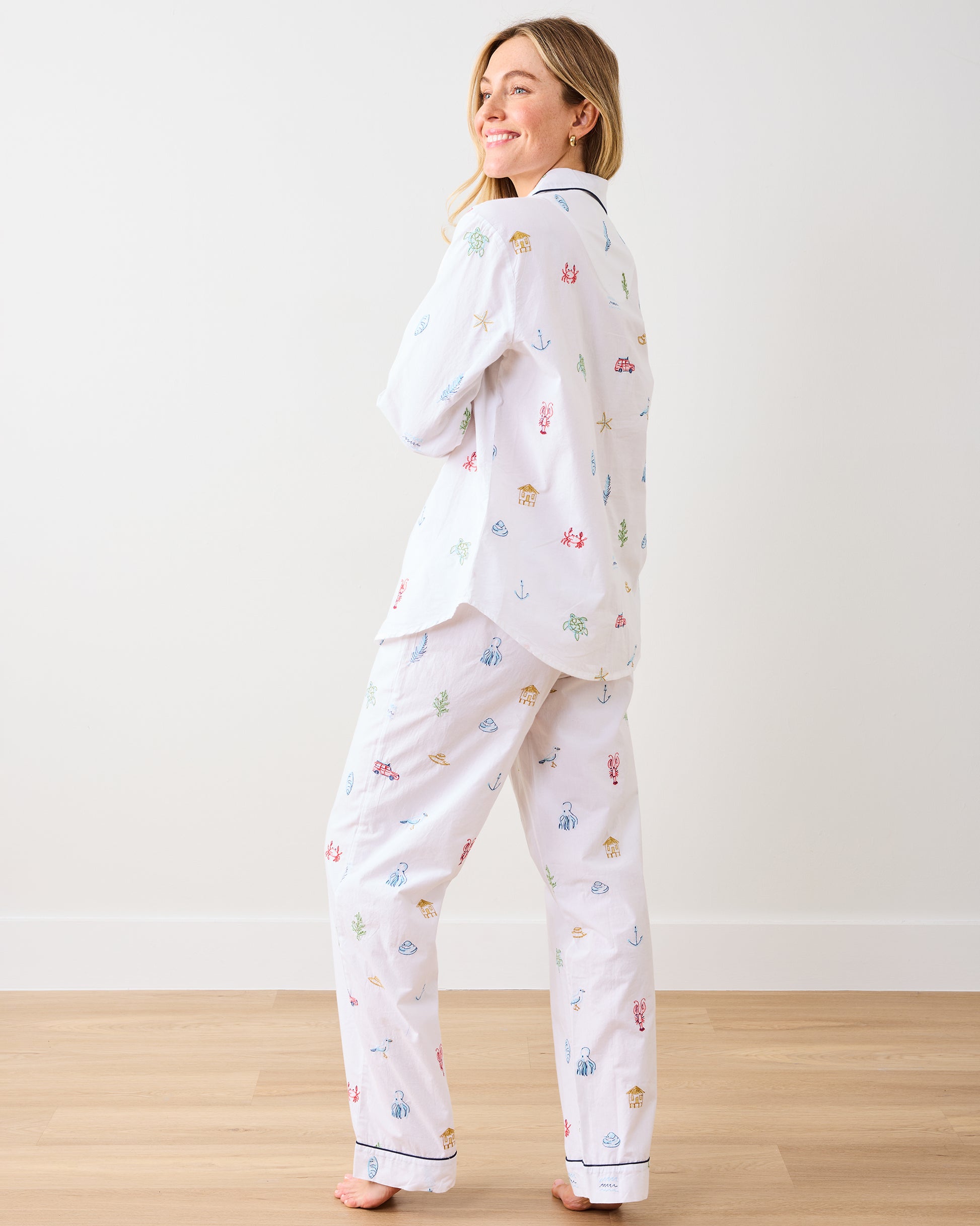 Summer Essentials - Long PJ Set - Cloud - Printfresh