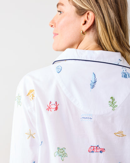 Summer Essentials - Long PJ Set - Cloud - Printfresh
