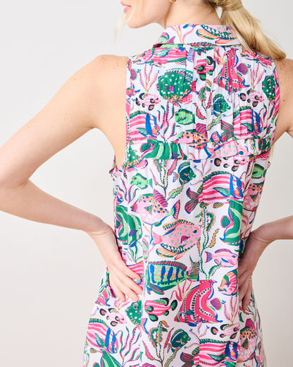 Tropical Fish - Peaceful Palms Dress - Cloud - Printfresh