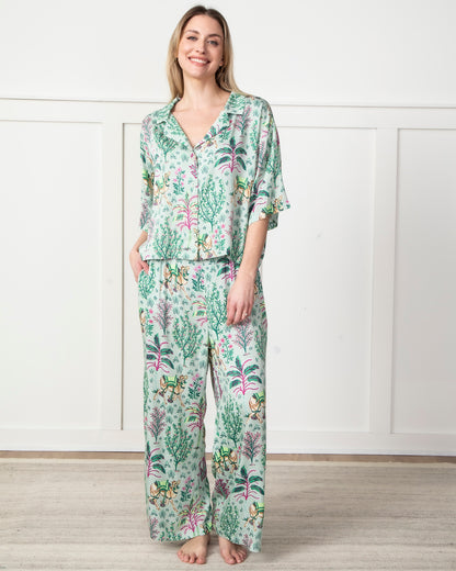Camel's Courtyard - Petite Satin Wildest Dreams Set - Avocado - Printfresh