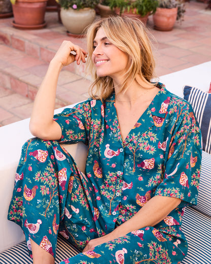 Hen House - Eco Satin Wildest Dreams Set - Navy - Printfresh