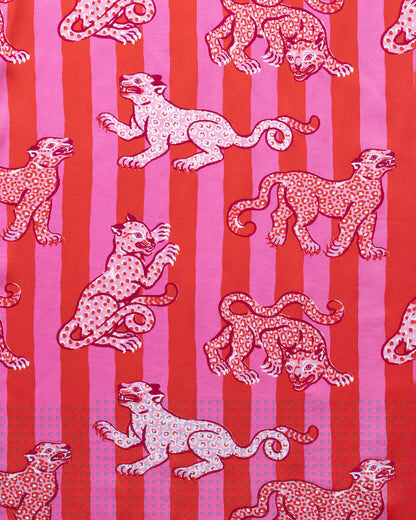 Leopard Stripes - Eco Satin Wildest Dreams Set - Pink Cabana - Printfresh