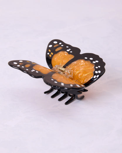 Monarch Butterfly - Hand-Painted Claw Hair Clip - Solar Eclipse - Printfresh