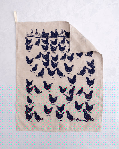 Blue Hens - Tea Towel - Erin Flett - Printfresh