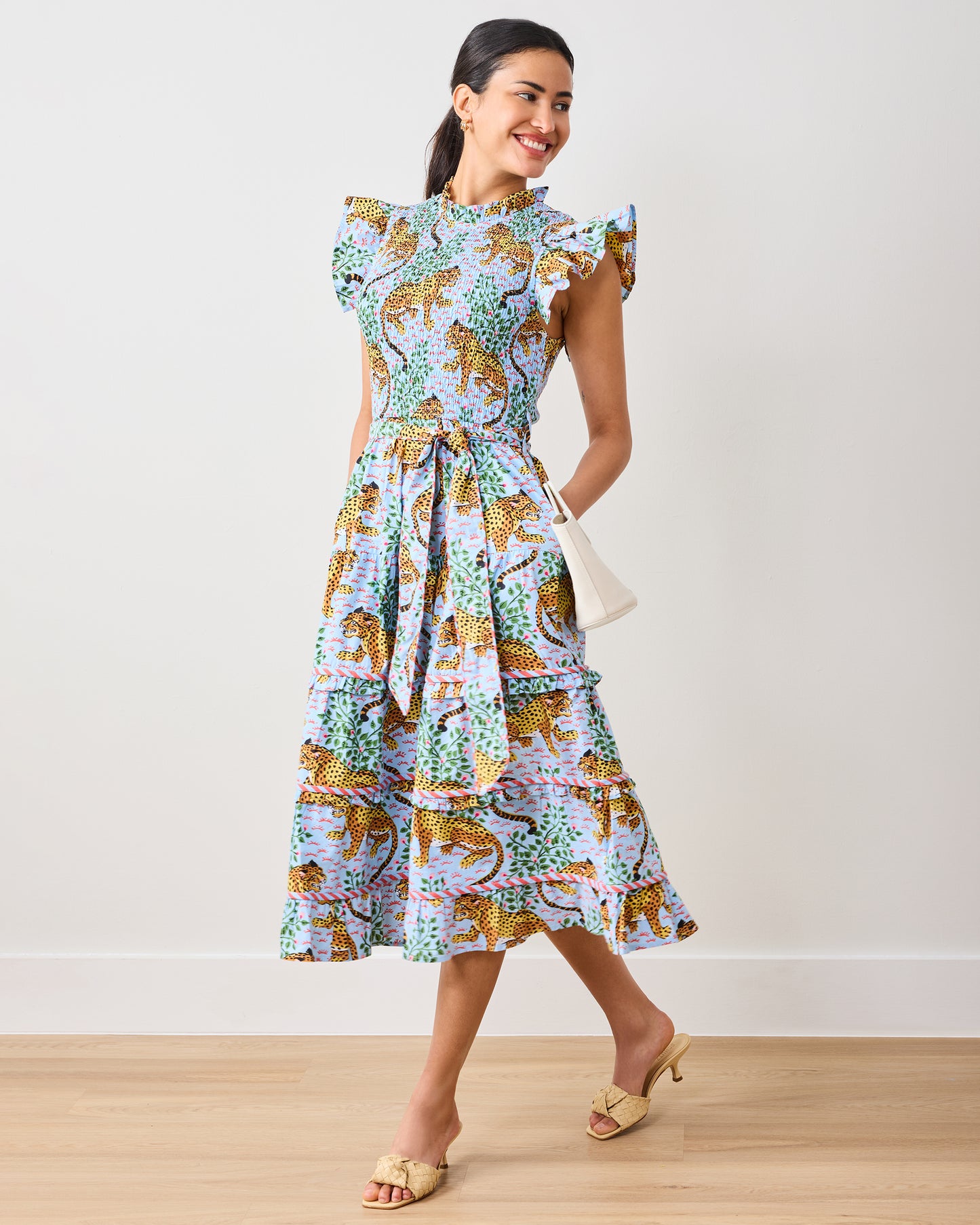 Bagheera - Ready to Ruffle Dress - Pale Blue - Printfresh