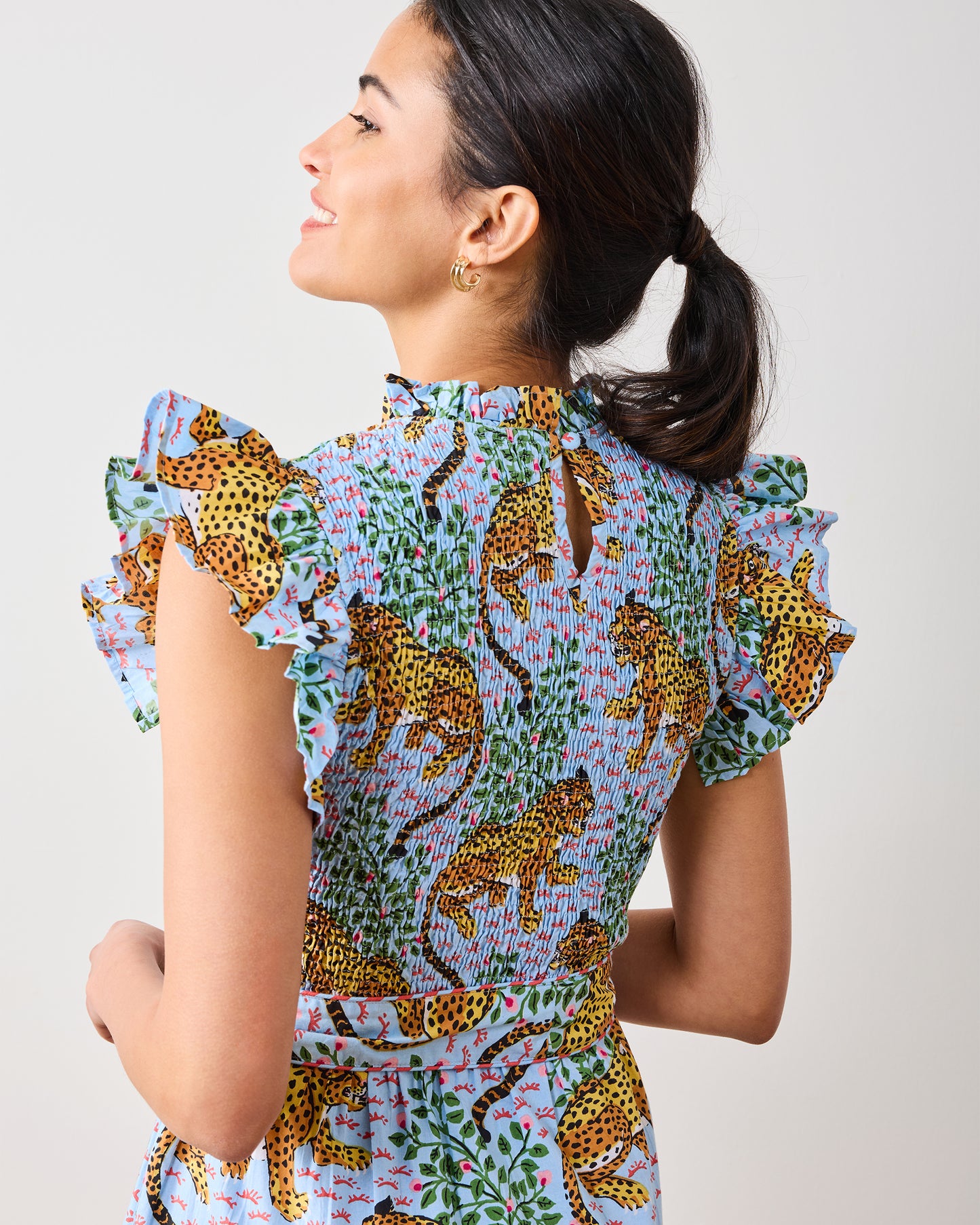 Bagheera - Ready to Ruffle Dress - Pale Blue - Printfresh