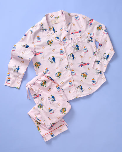 Happily Ever After - Long PJ Set - Blush - Printfresh