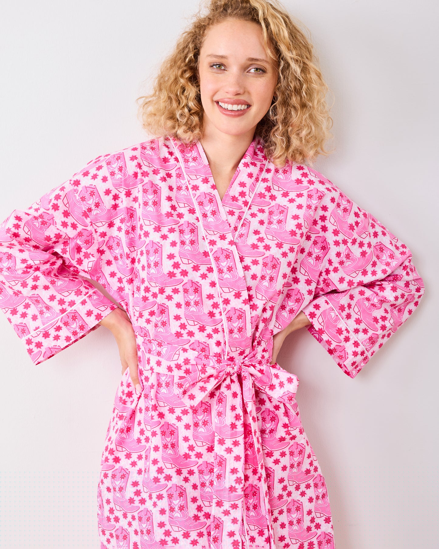 Rhinestone Cowgirl - Getting Ready Robe - Party Pink - Printfresh