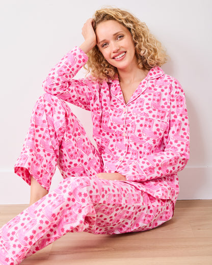 Rhinestone Cowgirl - Long PJ Set - Party Pink - Printfresh