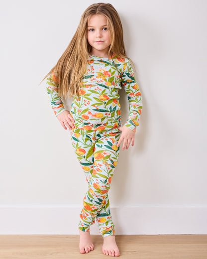 Butterfly Grove - Kids PJ Set - Soft Blue - Printfresh