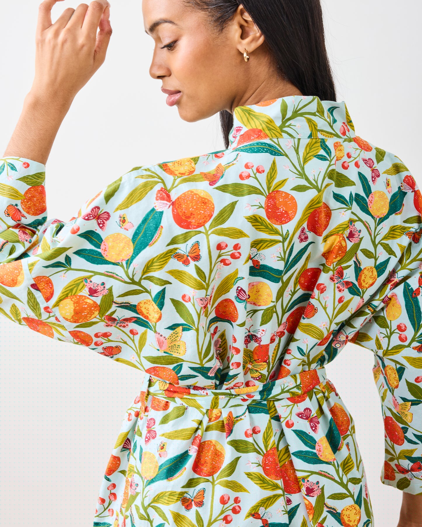 Butterfly Grove - Robe - Soft Blue - Printfresh