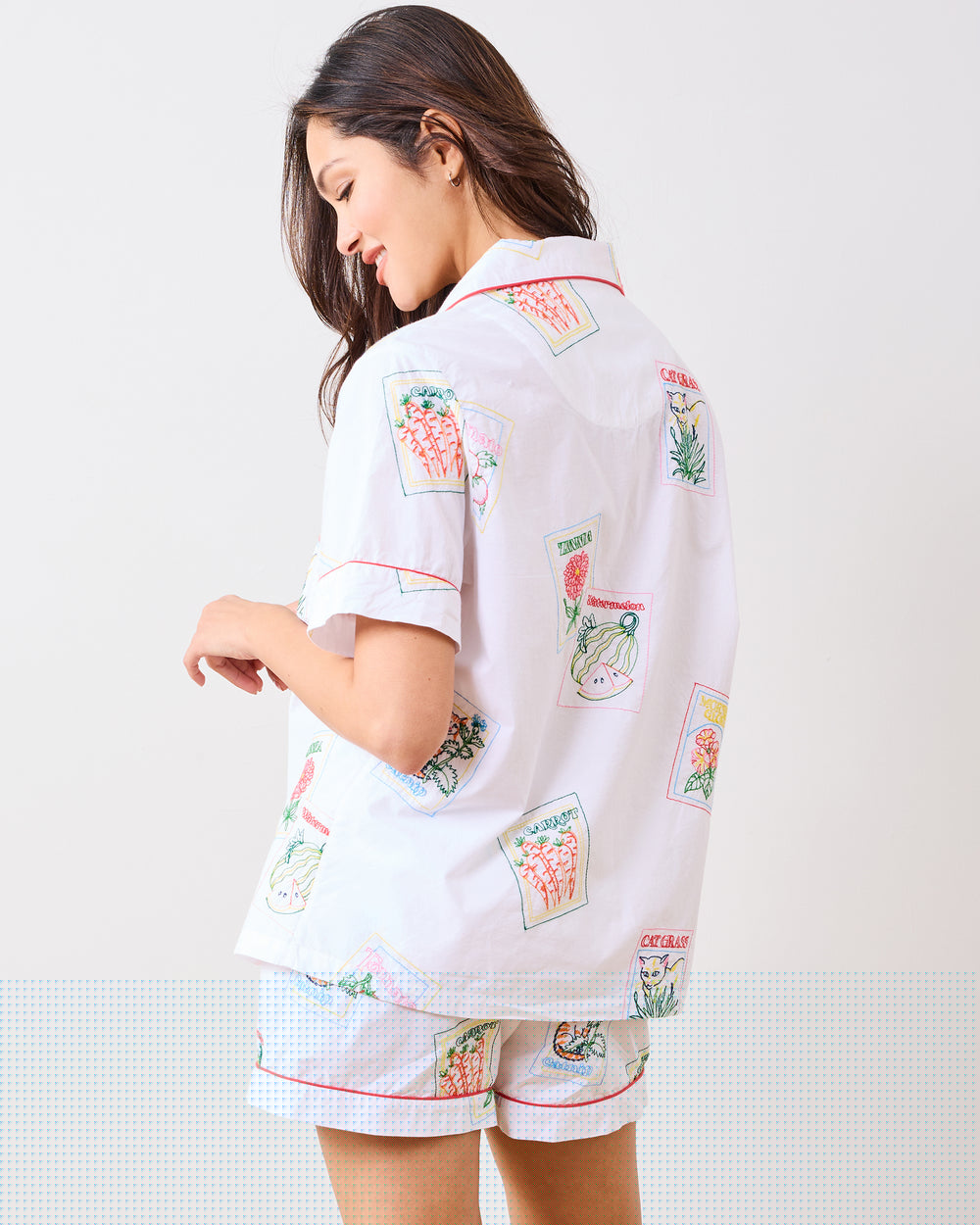 Seed Packets - Short PJ Set - Cloud - Printfresh