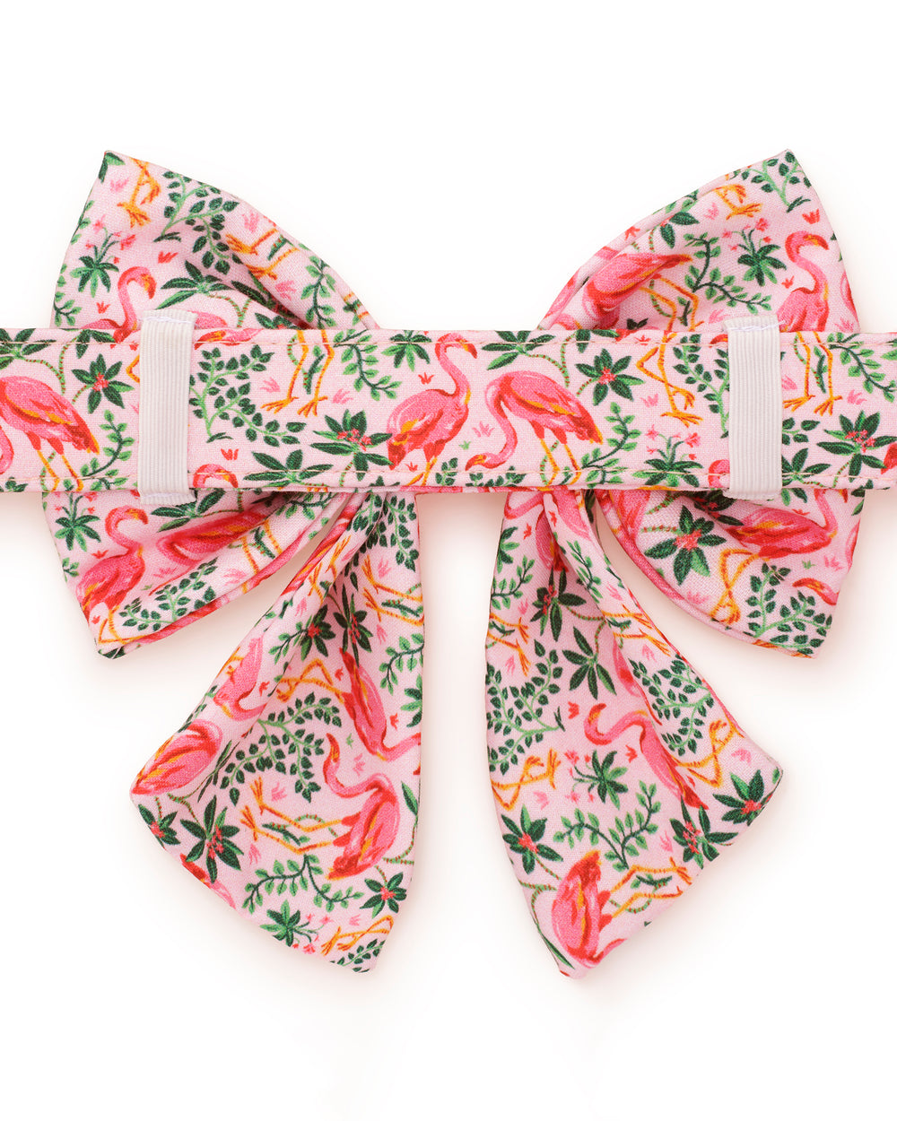 PF x The Foggy Dog Flock of Flamingos - Lady Dog Bow - Rose - Printfresh