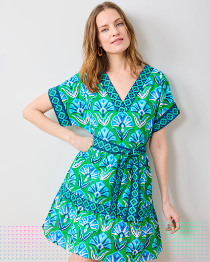 Geo Floral - Atlantic Dress - Green Juice - Printfresh