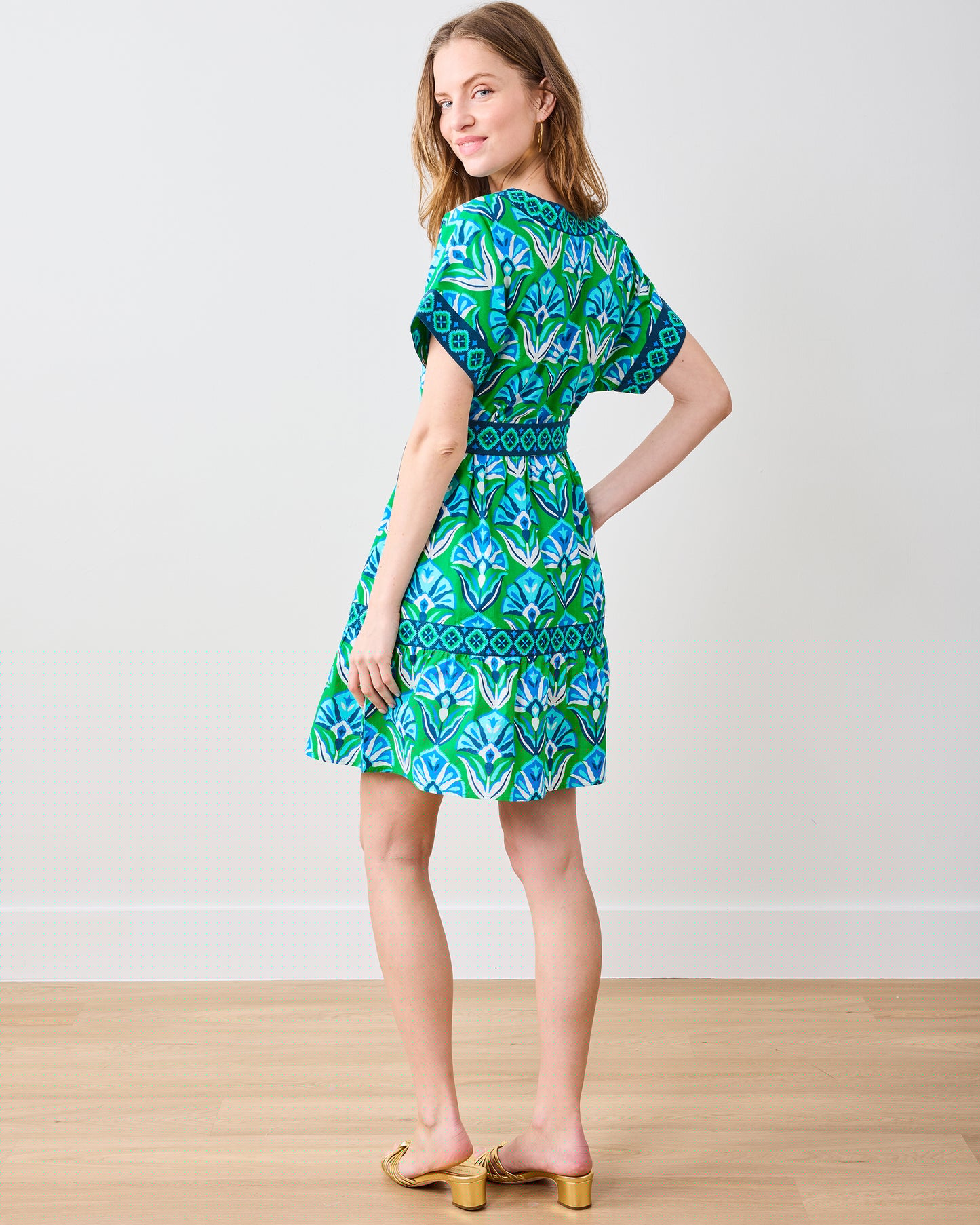 Geo Floral - Atlantic Dress - Green Juice - Printfresh