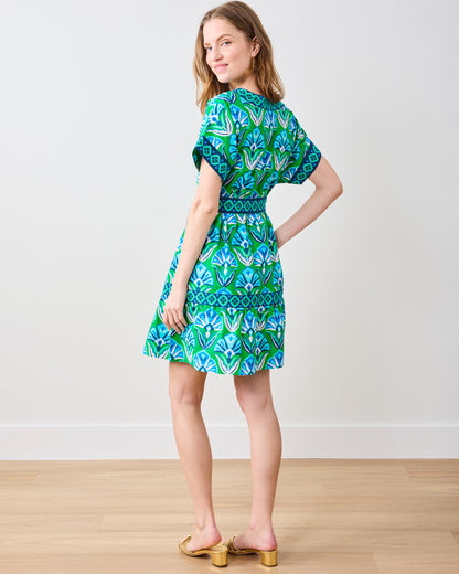 Geo Floral - Atlantic Dress - Green Juice - Printfresh