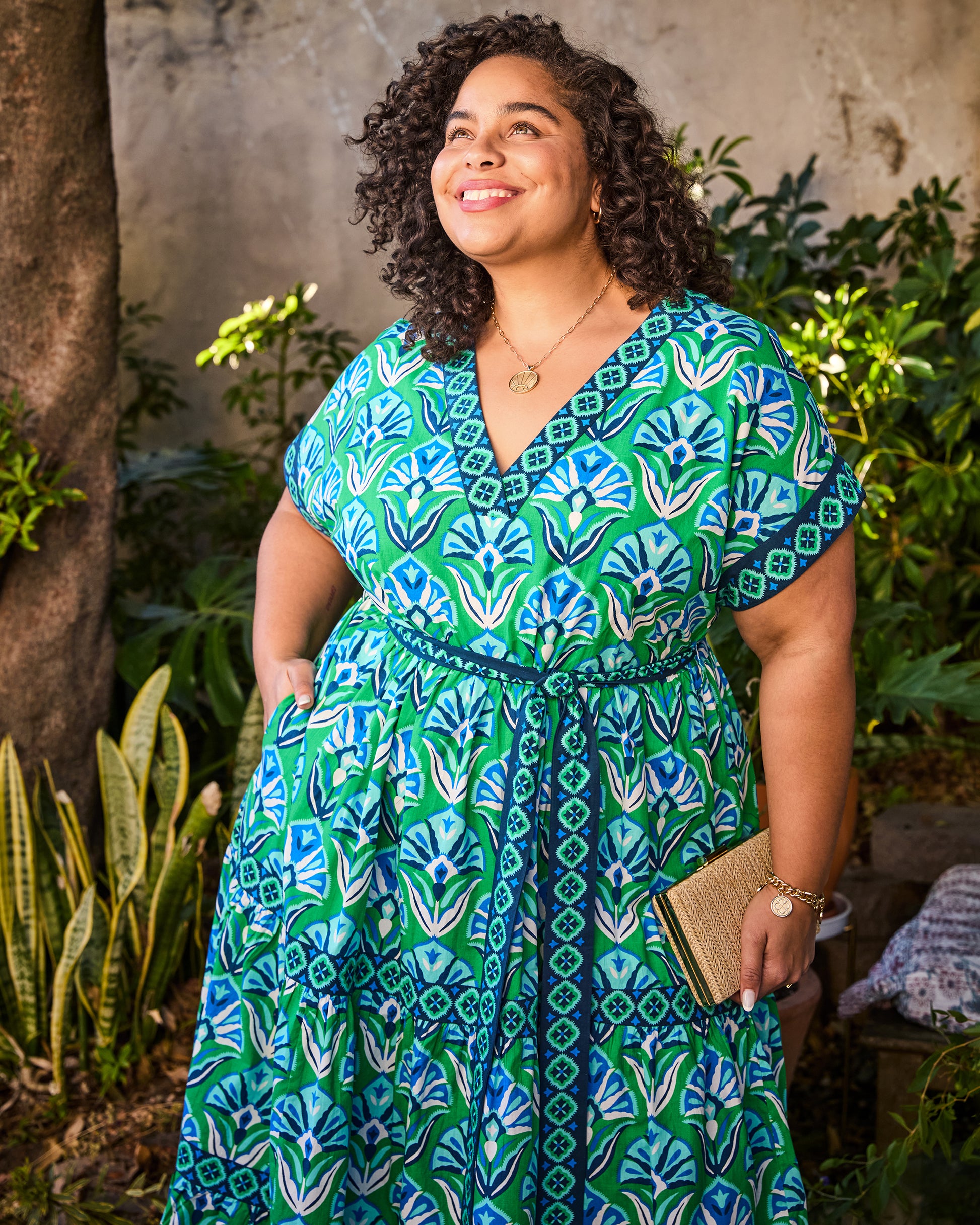 Geo Floral - Harbour Dress - Green Juice - Printfresh