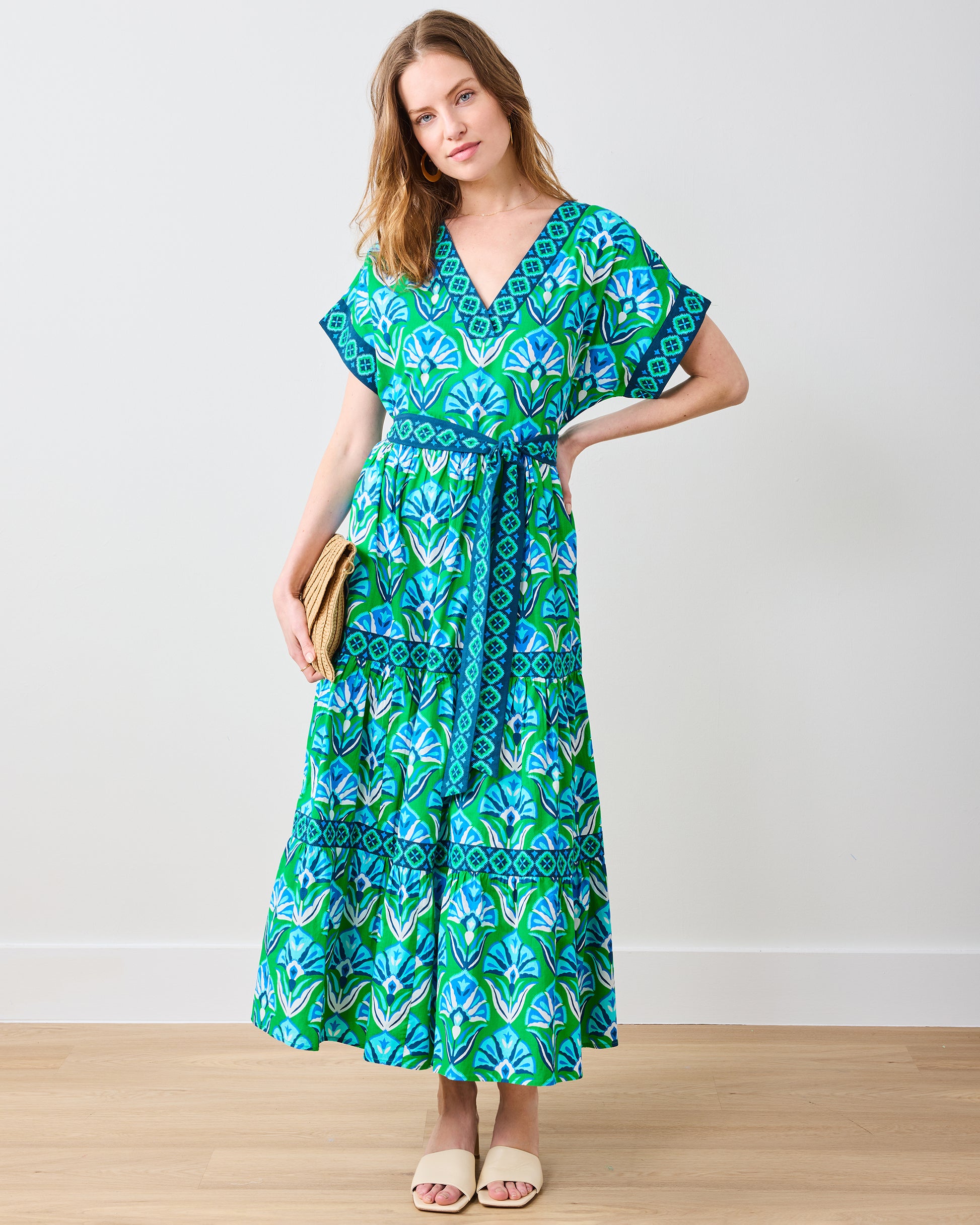 Geo Floral - Harbour Dress - Green Juice - Printfresh