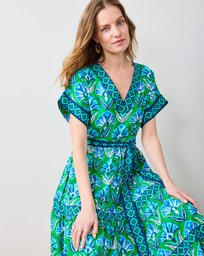 Geo Floral - Harbour Dress - Green Juice - Printfresh