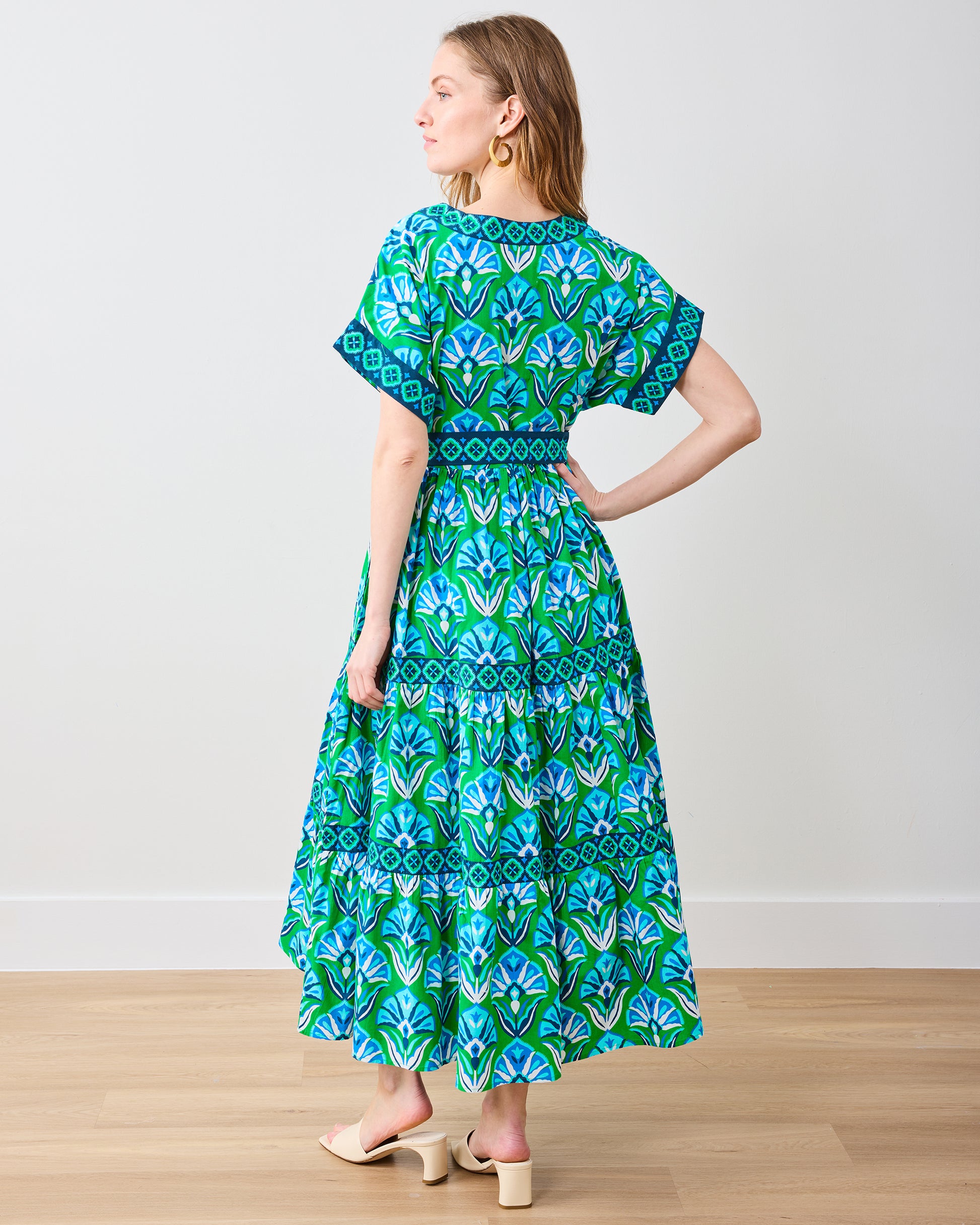 Geo Floral - Harbour Dress - Green Juice - Printfresh