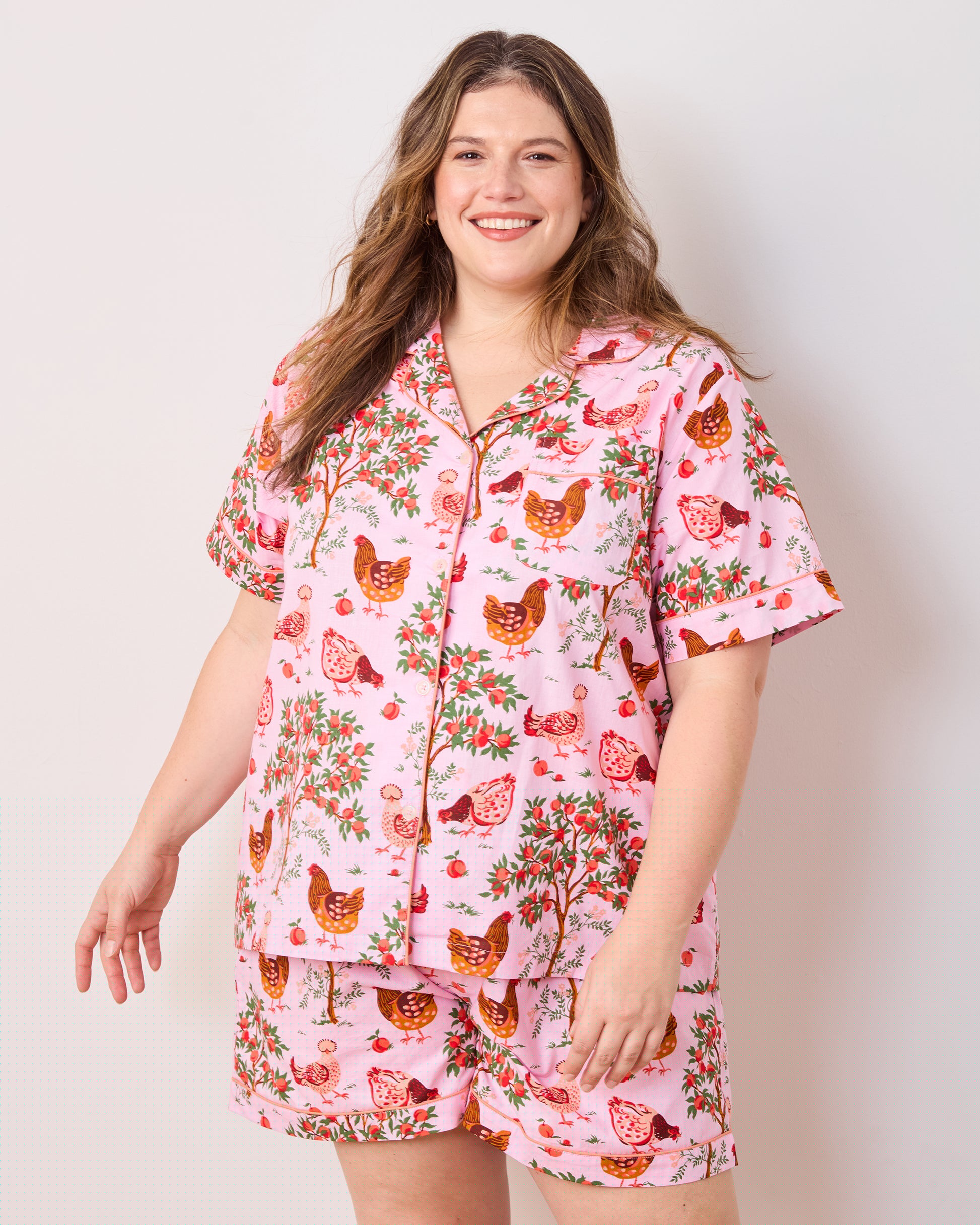 Hen House - Short PJ Set - Ballet Pink - Printfresh
