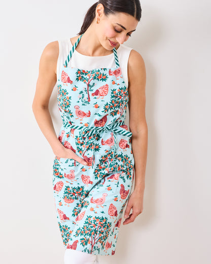 Hen House - Apron - Soft Blue - Printfresh