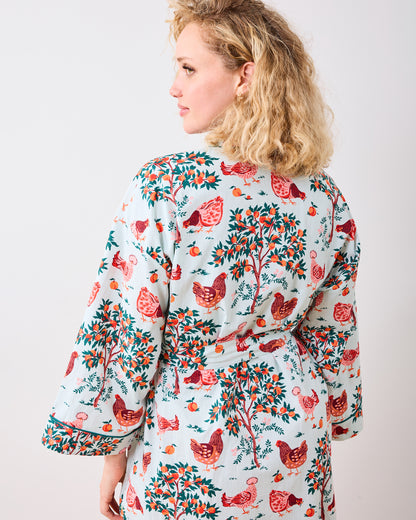 Hen House - Getting Ready Robe - Soft Blue - Printfresh