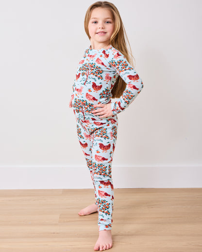 Hen House - Kids PJ Set - Soft Blue - Printfresh