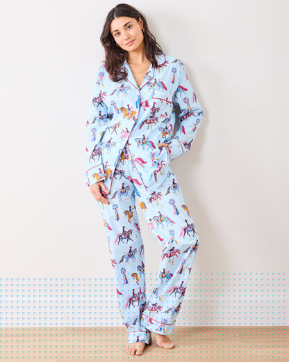 Horse Show - Long PJ Set - Blue Ribbon - Printfresh