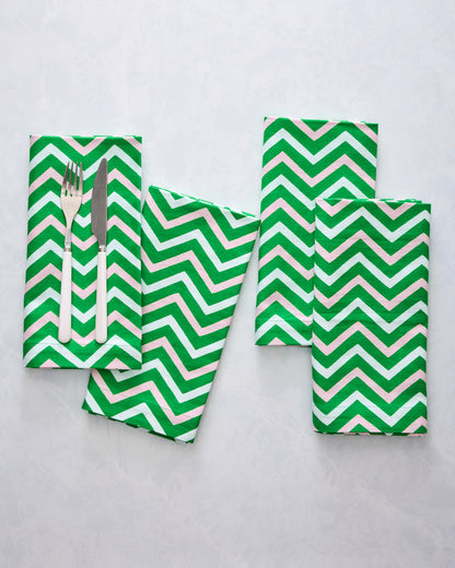 Lime Zest - Dinner Napkins Set Of 4 - Pink Salt - Printfresh
