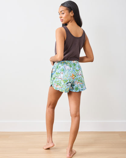 Must Love Cats - Ruffle Shorts - Cornflower - Printfresh