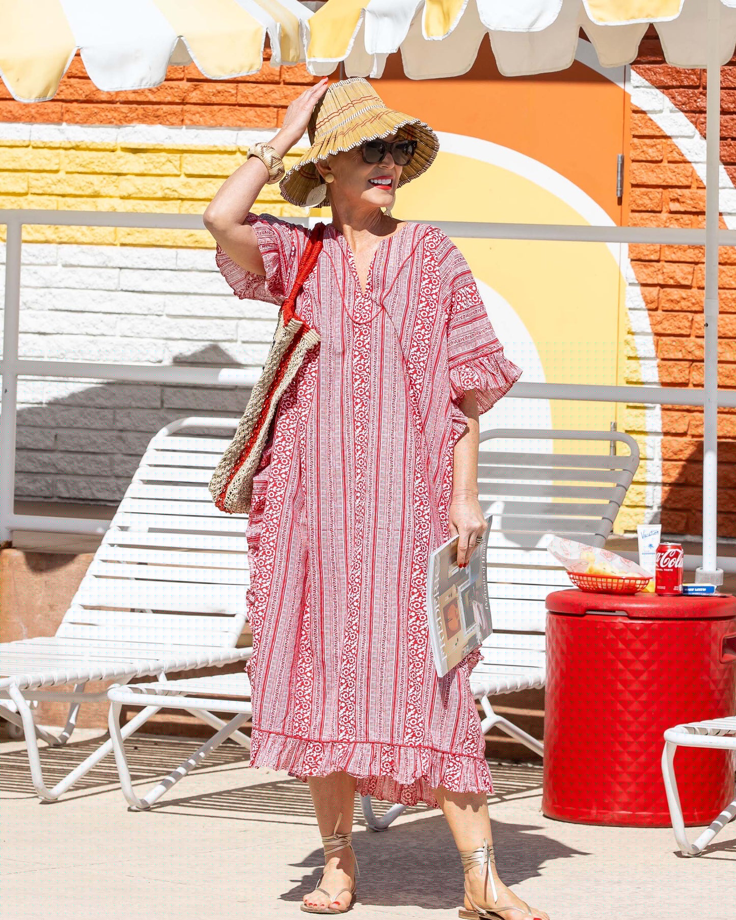 PF + Pencil & Paper Co. Red Paisley - Harbor Caftan - Crimson - Printfresh