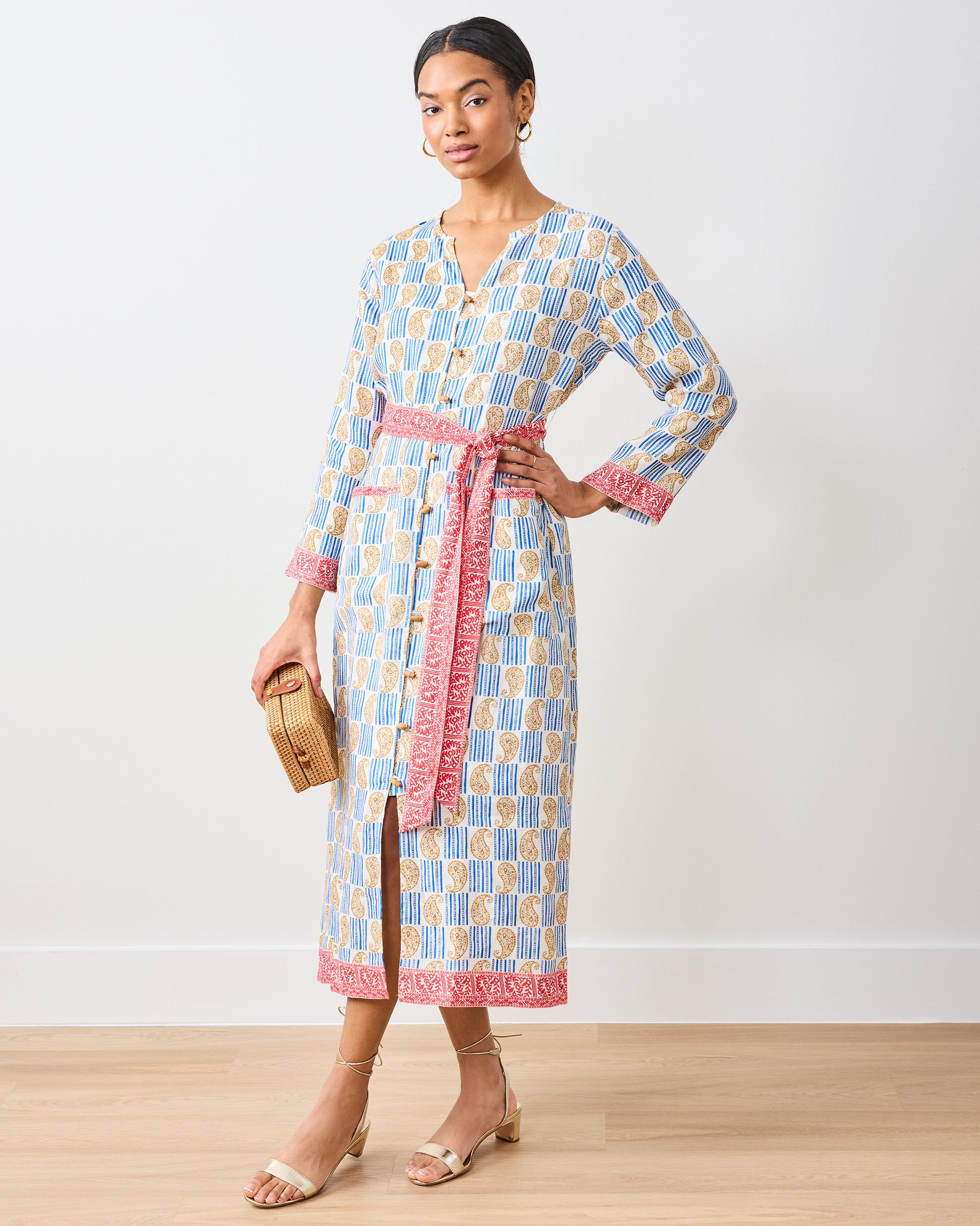 PF + Pencil & Paper Co. Island Paisley - Exuma Dress - Ivory - Printfresh
