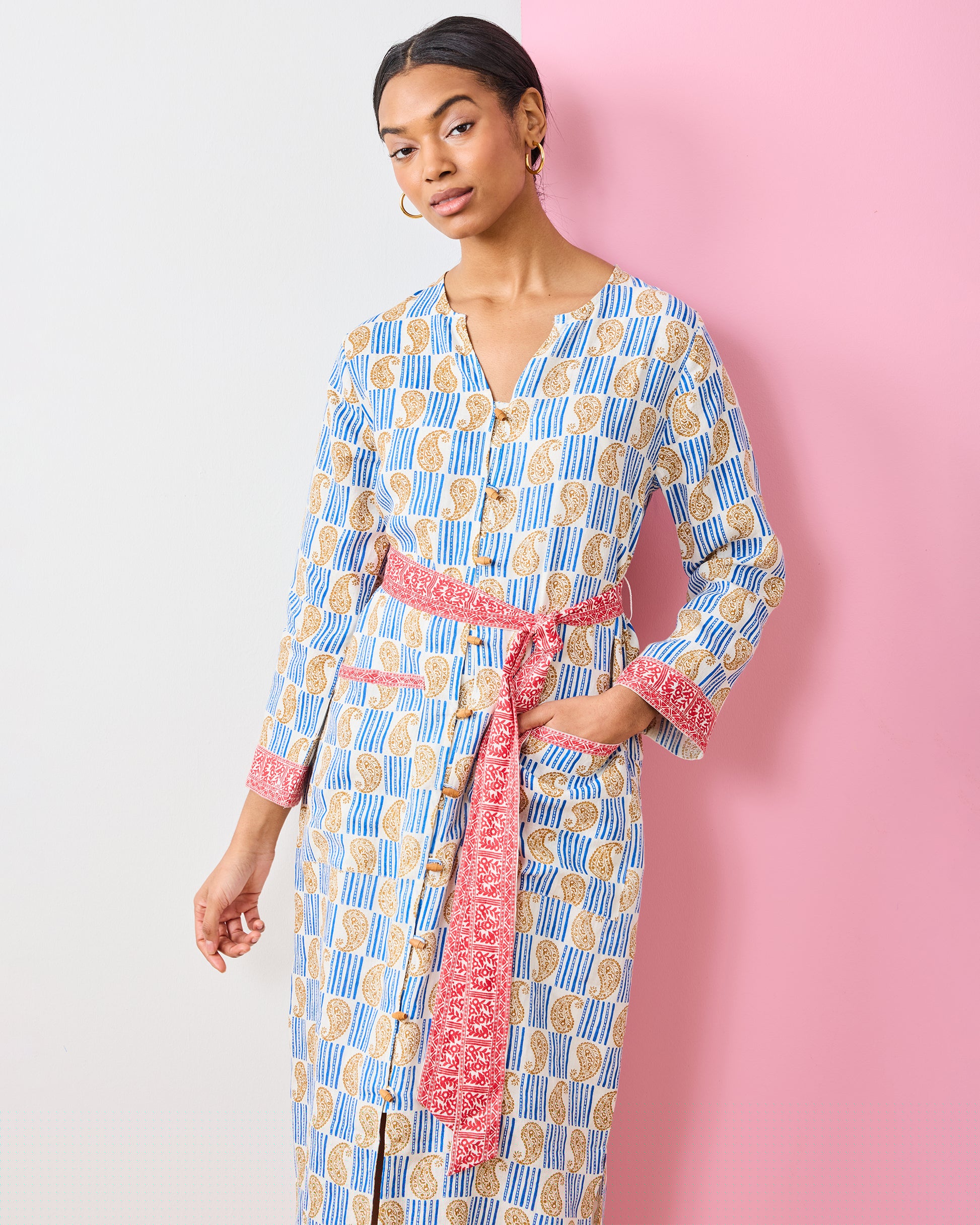 PF + Pencil & Paper Co. Island Paisley - Exuma Dress - Ivory - Printfresh