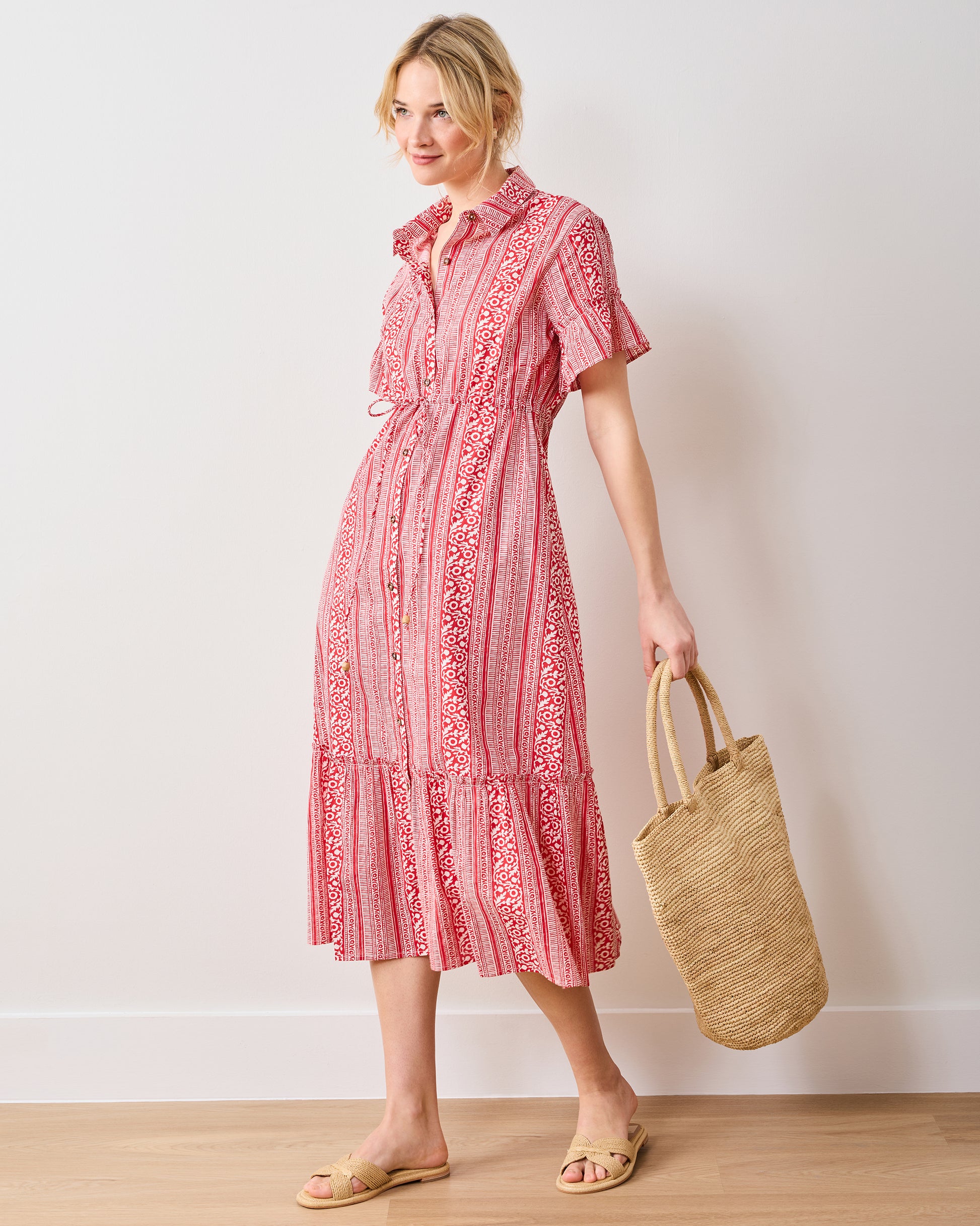 PF + Pencil & Paper Co. Red Paisley - Gwen Dress - Crimson - Printfresh