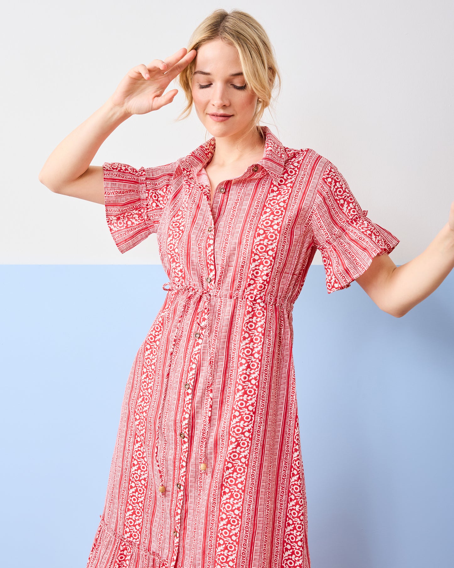PF + Pencil & Paper Co. Red Paisley - Gwen Dress - Crimson - Printfresh