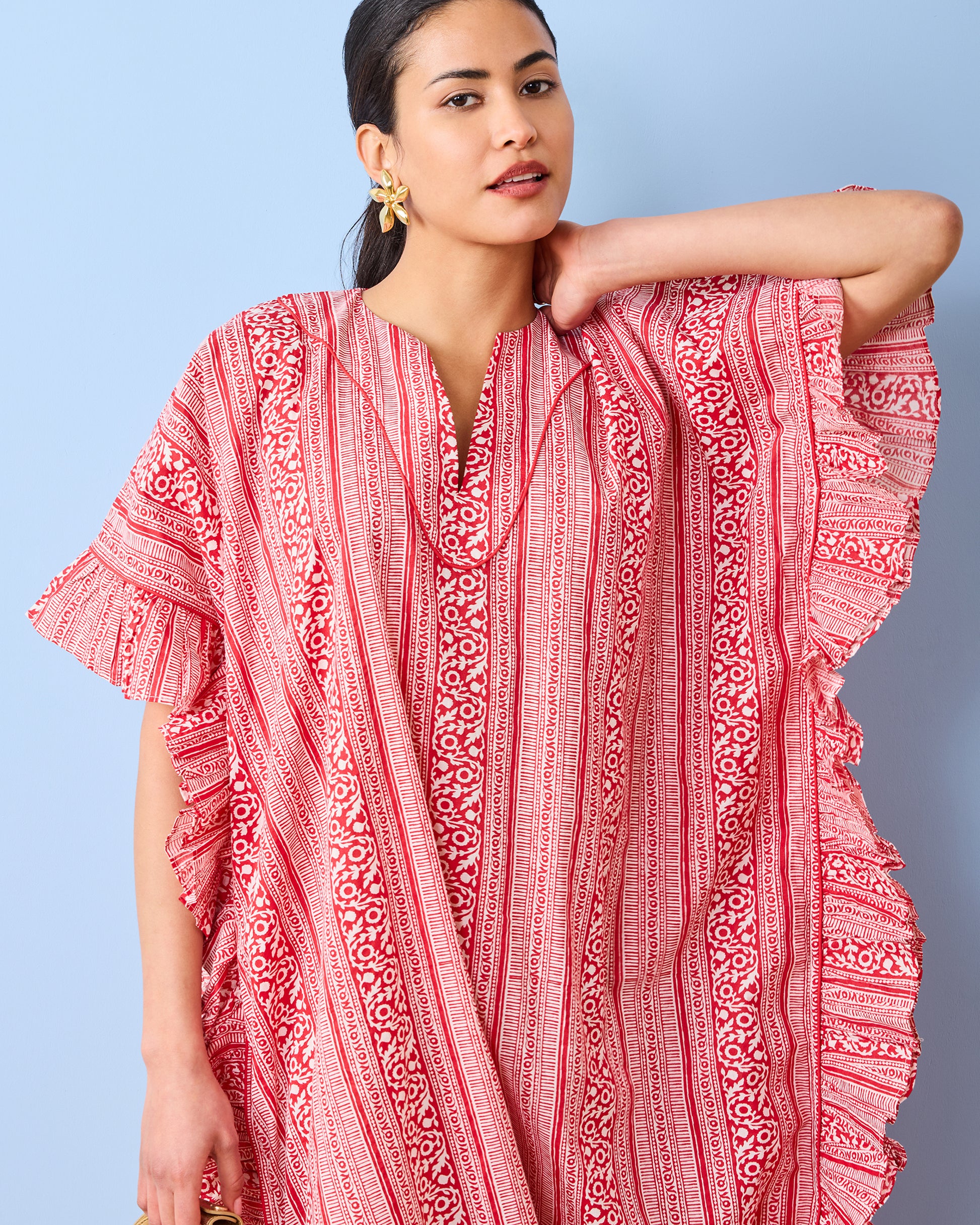 PF + Pencil & Paper Co. Red Paisley - Harbor Caftan - Crimson - Printfresh