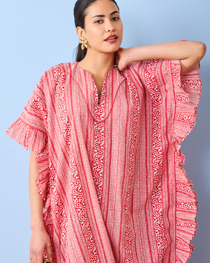PF + Pencil & Paper Co. Red Paisley - Harbor Caftan - Crimson - Printfresh