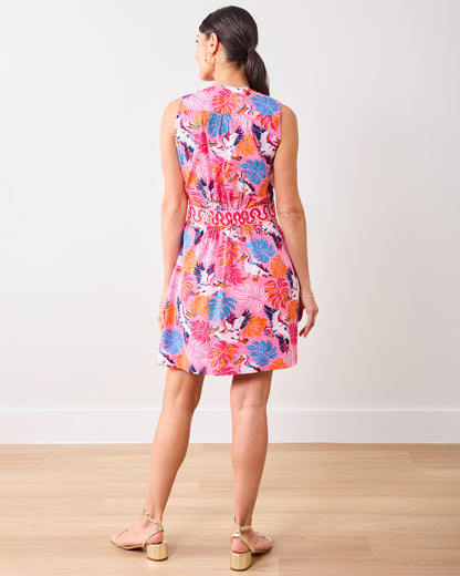 Pelican Palms - Playa Dress - Marina Pink - Printfresh
