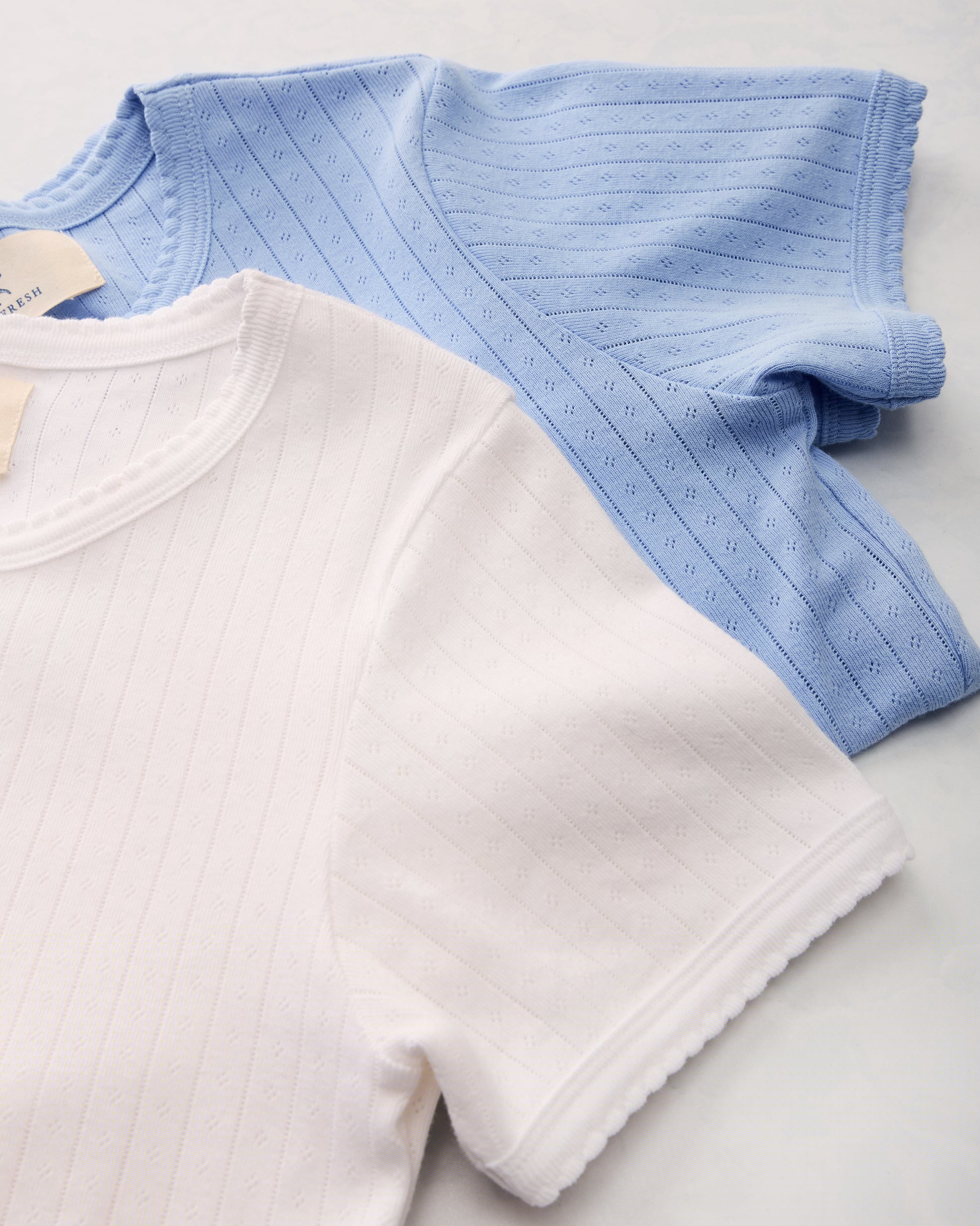 Pointelle Tee Bundle - Misty Blue/Cloud - Printfresh