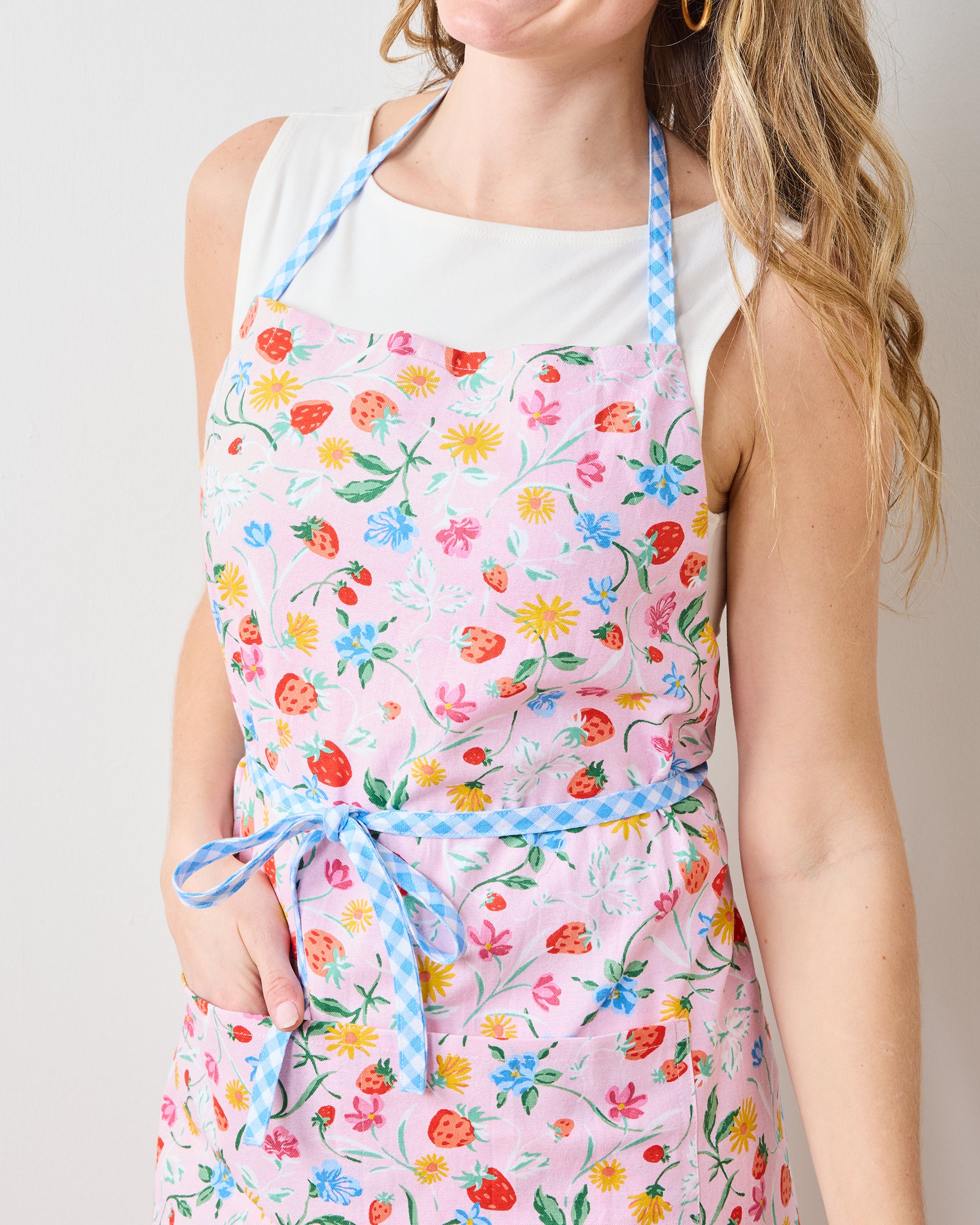 Strawberry Vines - Apron - Blush - Printfresh