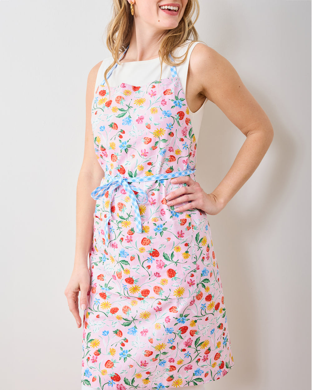 Strawberry Vines - Apron - Blush - Printfresh